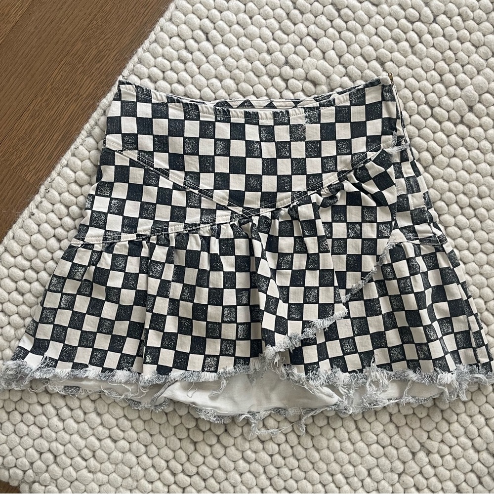 Mother The Minx Mini Skirt Fray